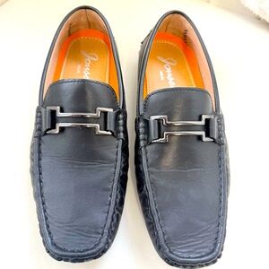 Black Leather Driver Loafer